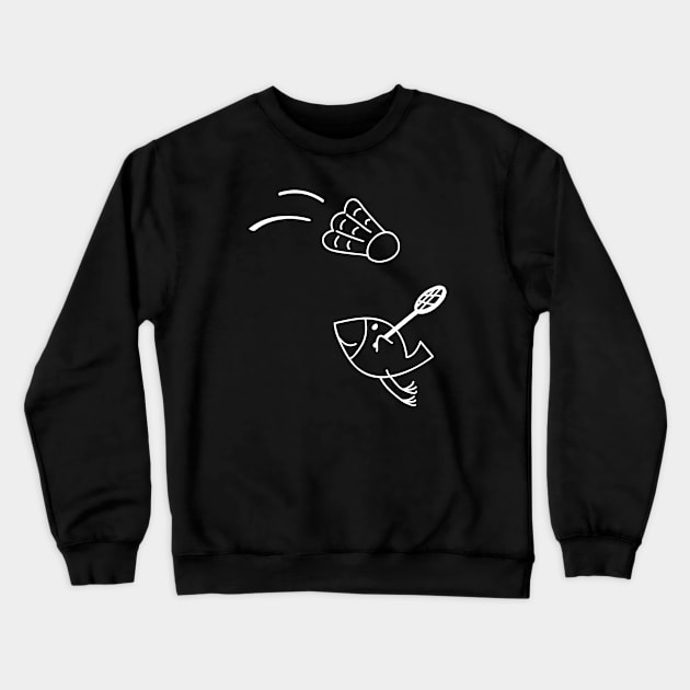 Badminton Bird Crewneck Sweatshirt by katelein